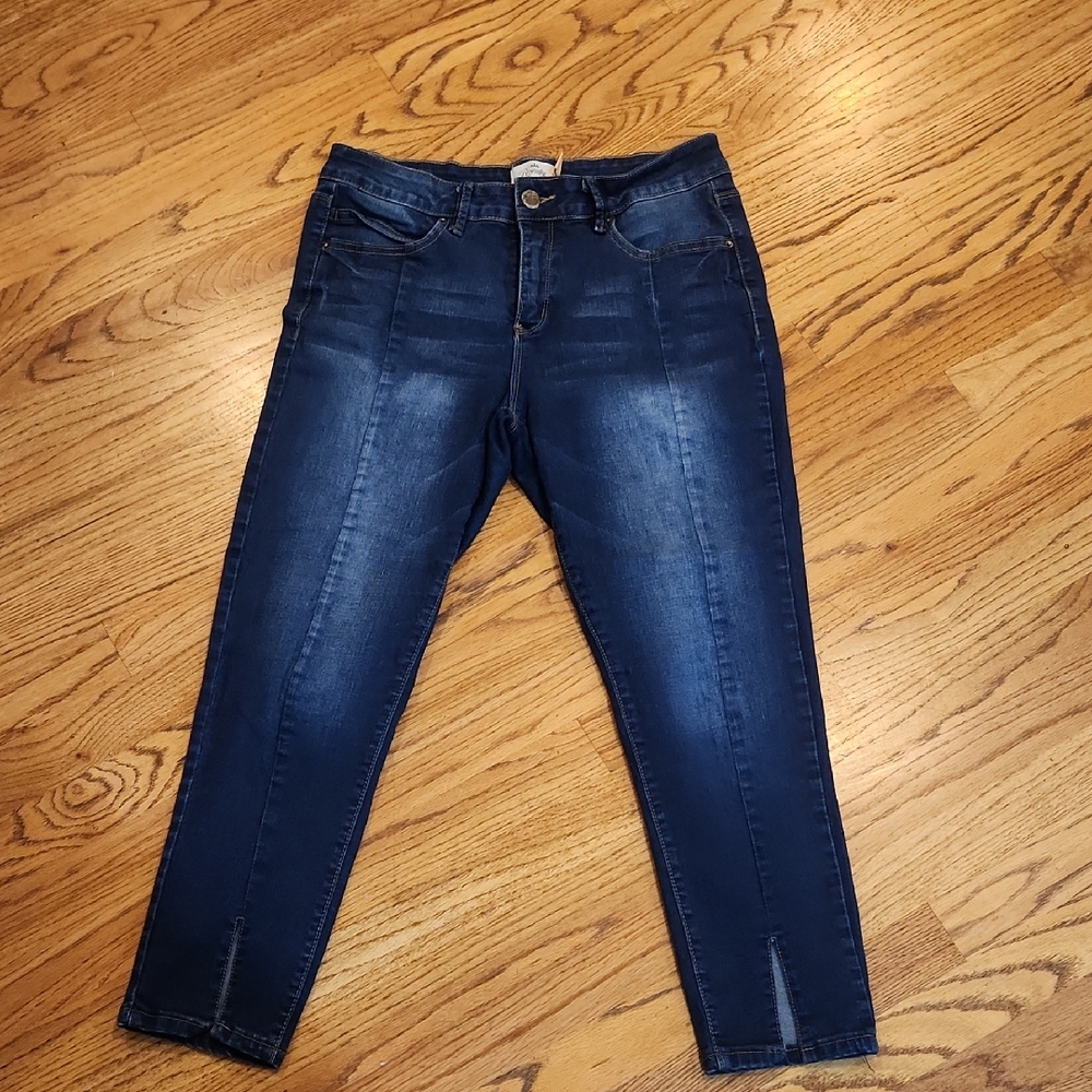 Royalty For Me Dark Blue Ankle Jeans